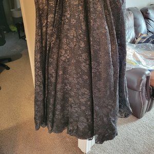 Black sparkly floral dress